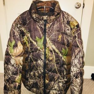 Large Camo Goose Down Insulated Coat 